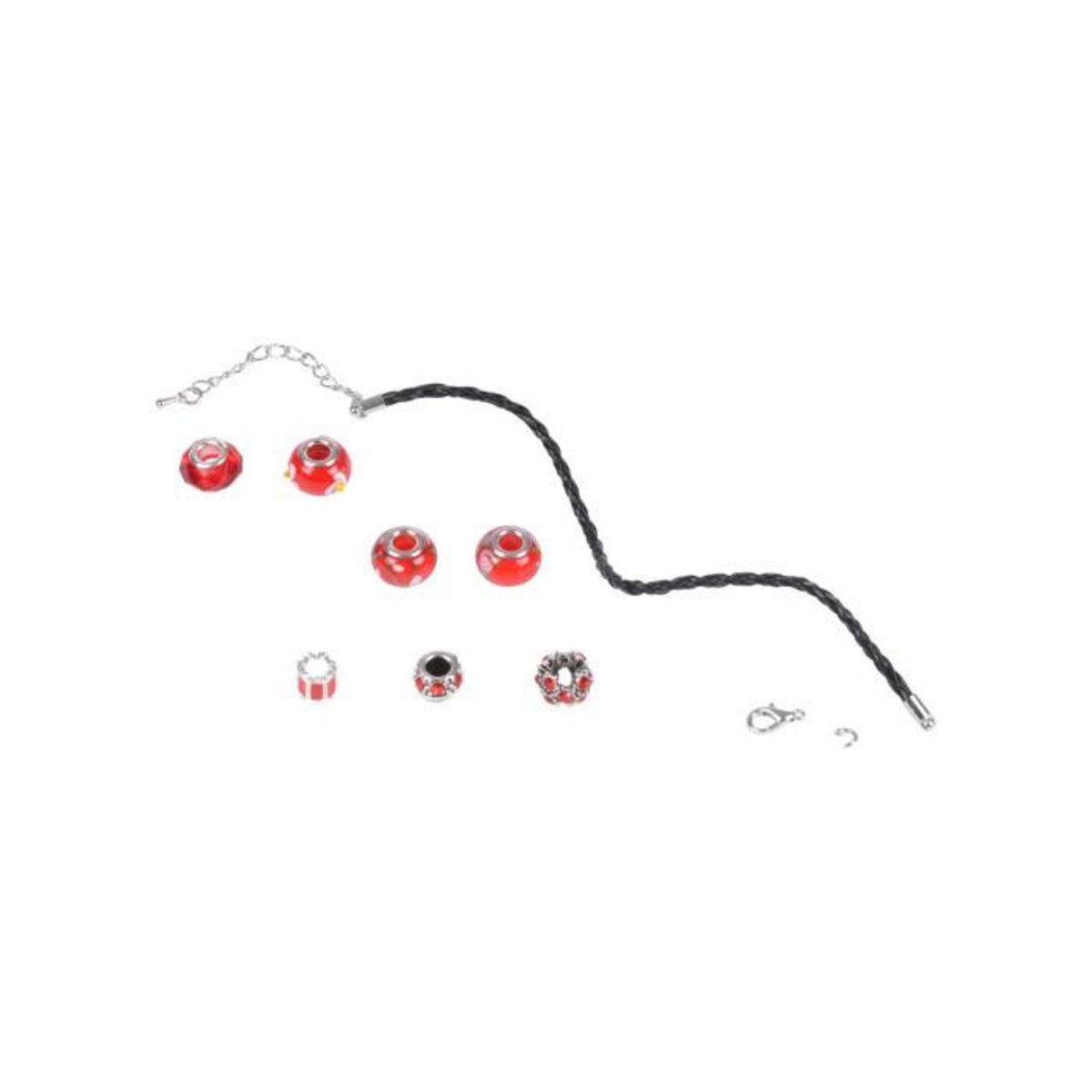 Paris Prix Kit Bracelet Mode  Charms  9cm Rouge