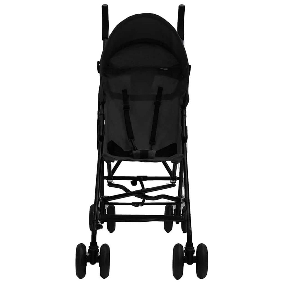 VIDAXL Poussette bebe Anthracite et noir Acier