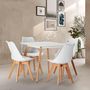 Voir la diapositive 2 : VS VENTA-STOCK Ensemble table 80x80 cm et 4 chaises de salle à manger Klara Blanc