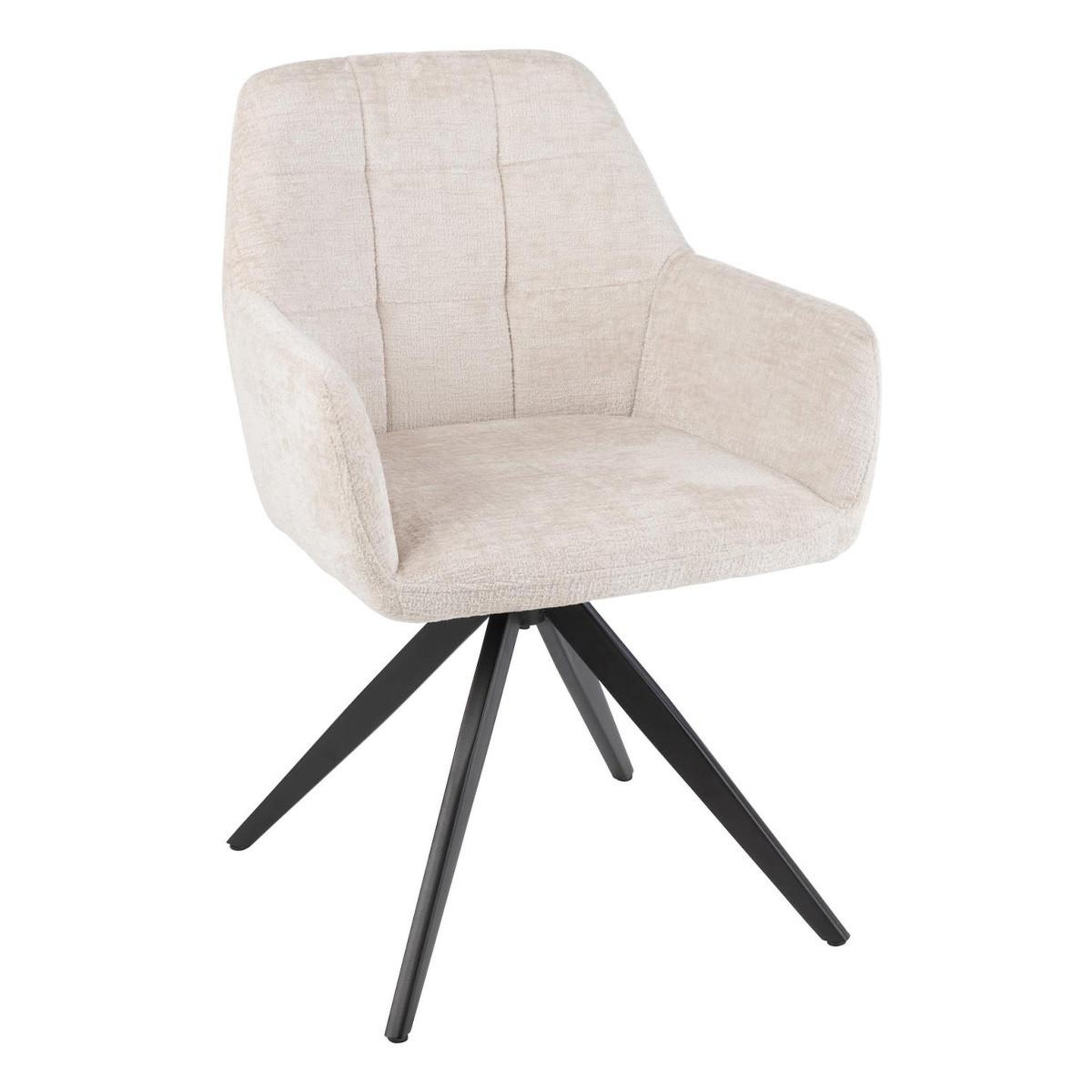 J-LINE Chaise design  louna  85cm ivoire