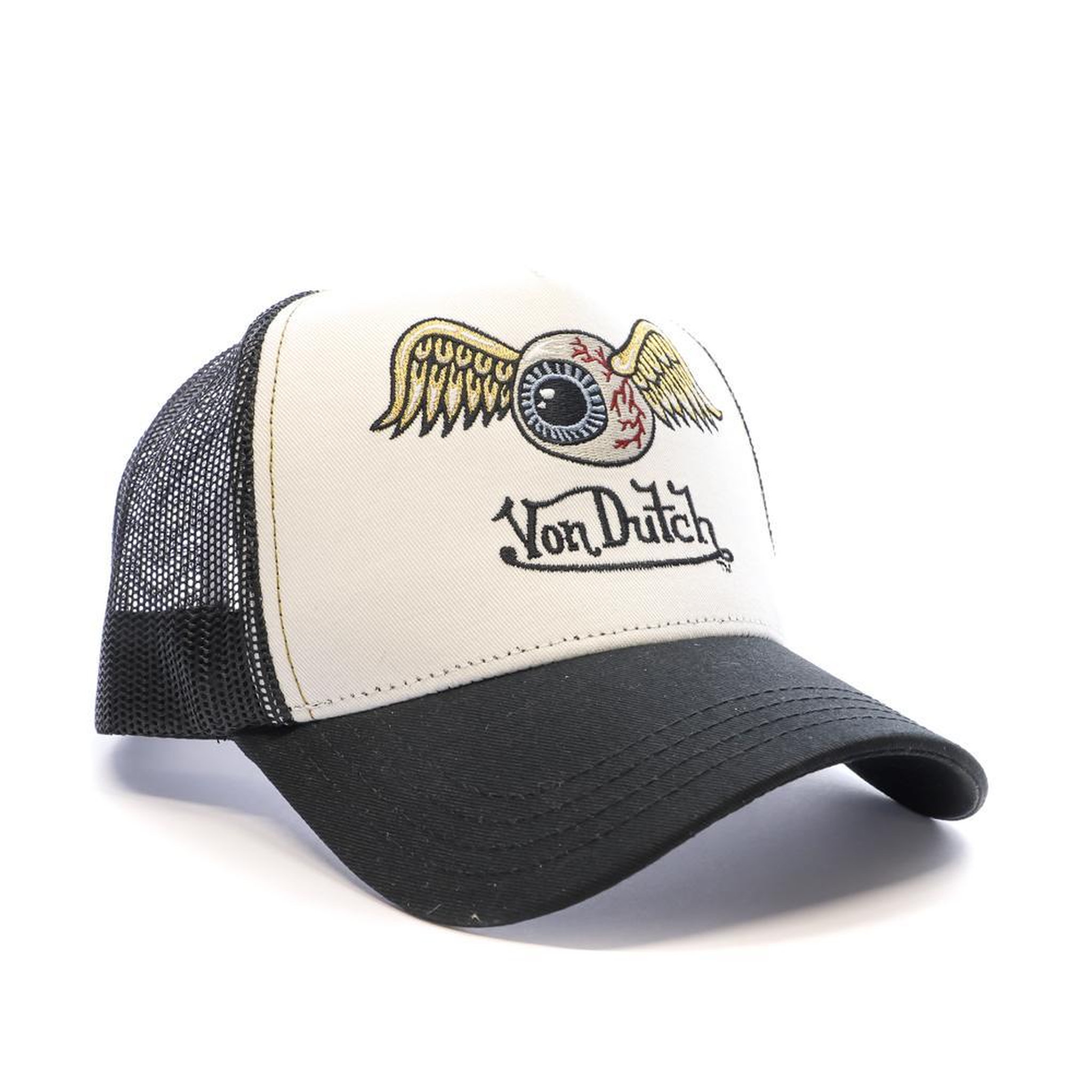 Voir la diapositive 2 : VON DUTCH Casquette Blanche/Noire Homme Von Dutch Art