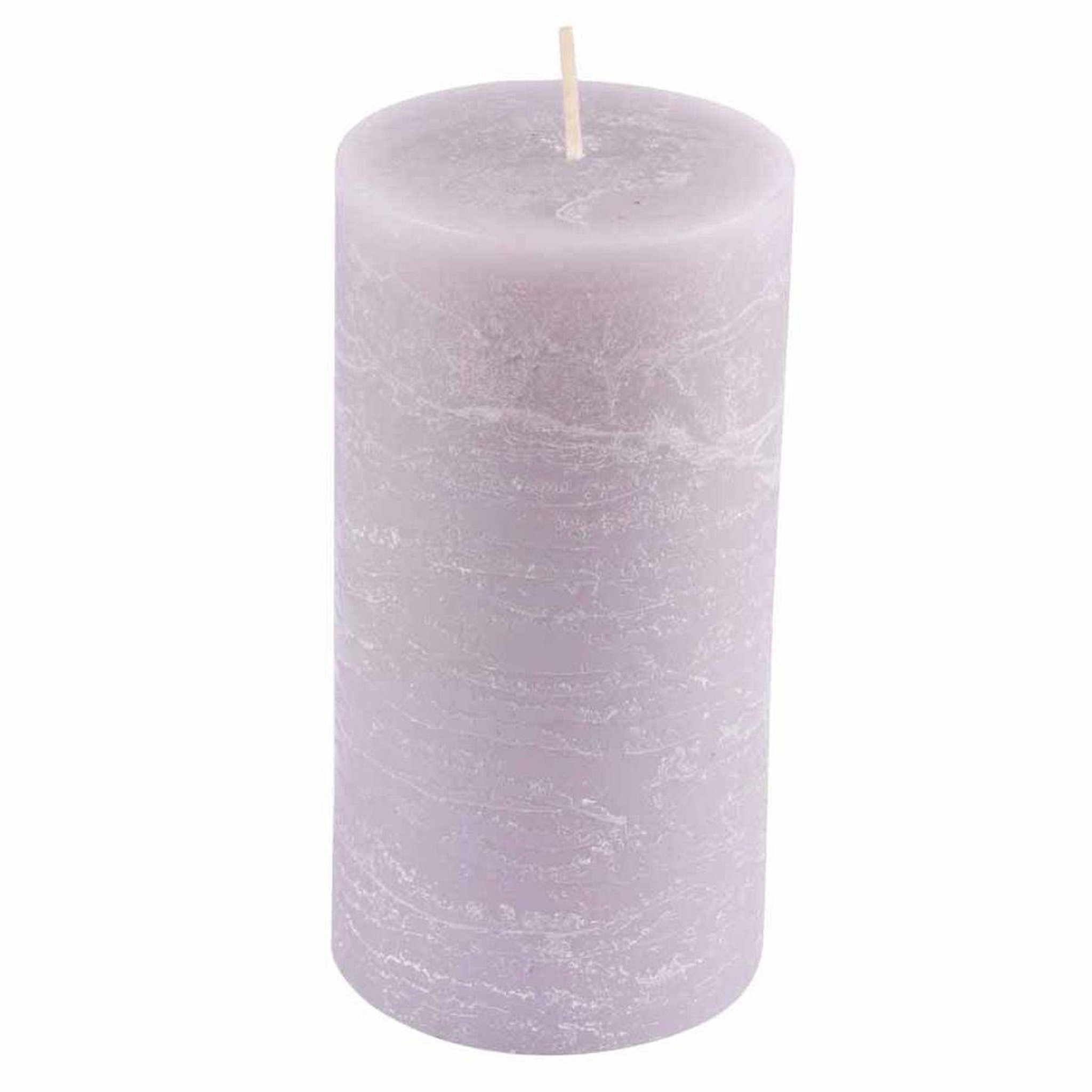 HOMEA Bougie déco pilier  rustique  13cm lin