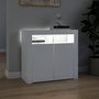 Voir la diapositive 5 : VIDAXL Buffet avec lumieres LED Blanc 80x35x75 cm