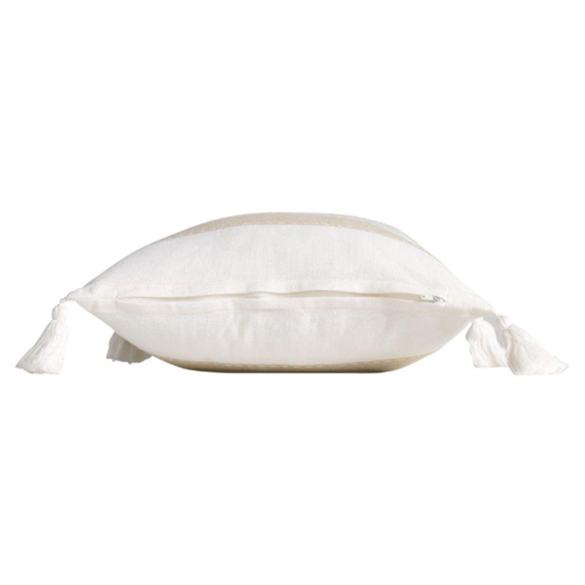 Voir la diapositive 2 : Douceur d'Intérieur Coussin déco à pompons  iliade  60x60cm gris
