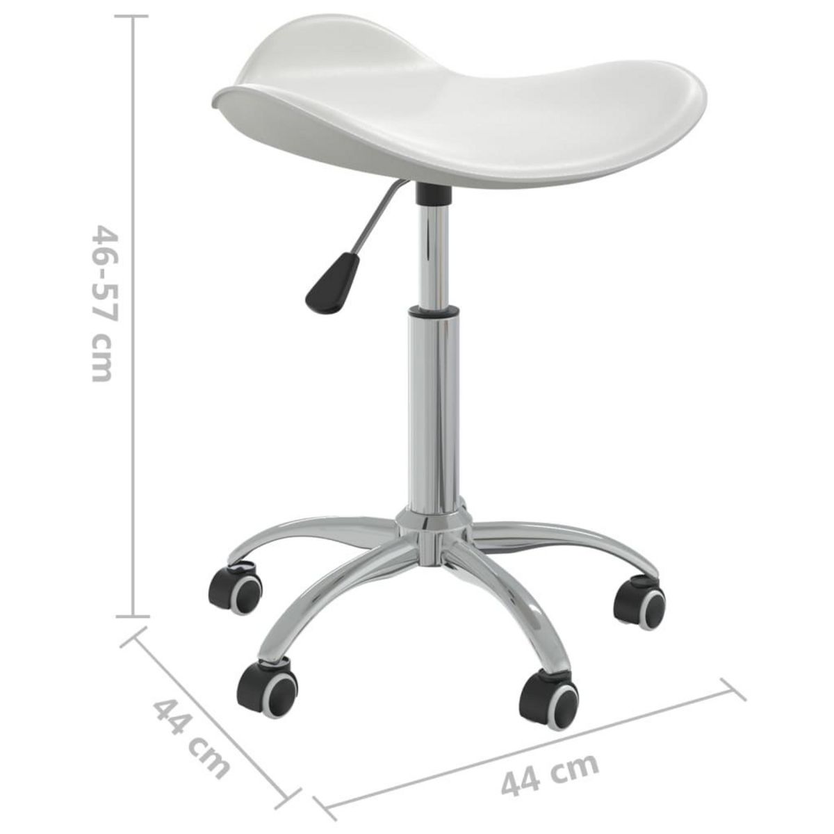 VIDAXL Chaise de bureau Blanc Similicuir
