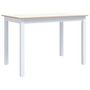 Voir la diapositive 2 : VIDAXL Table a manger Blanc et marron 114x71x75 cm Bois d'hevea massif