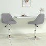 Voir la diapositive 1 : VIDAXL Chaises pivotantes a manger lot de 2 Gris clair Velours