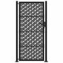 Voir la diapositive 3 : VIDAXL Portail de jardin noir 105x205 cm acier conception croisee