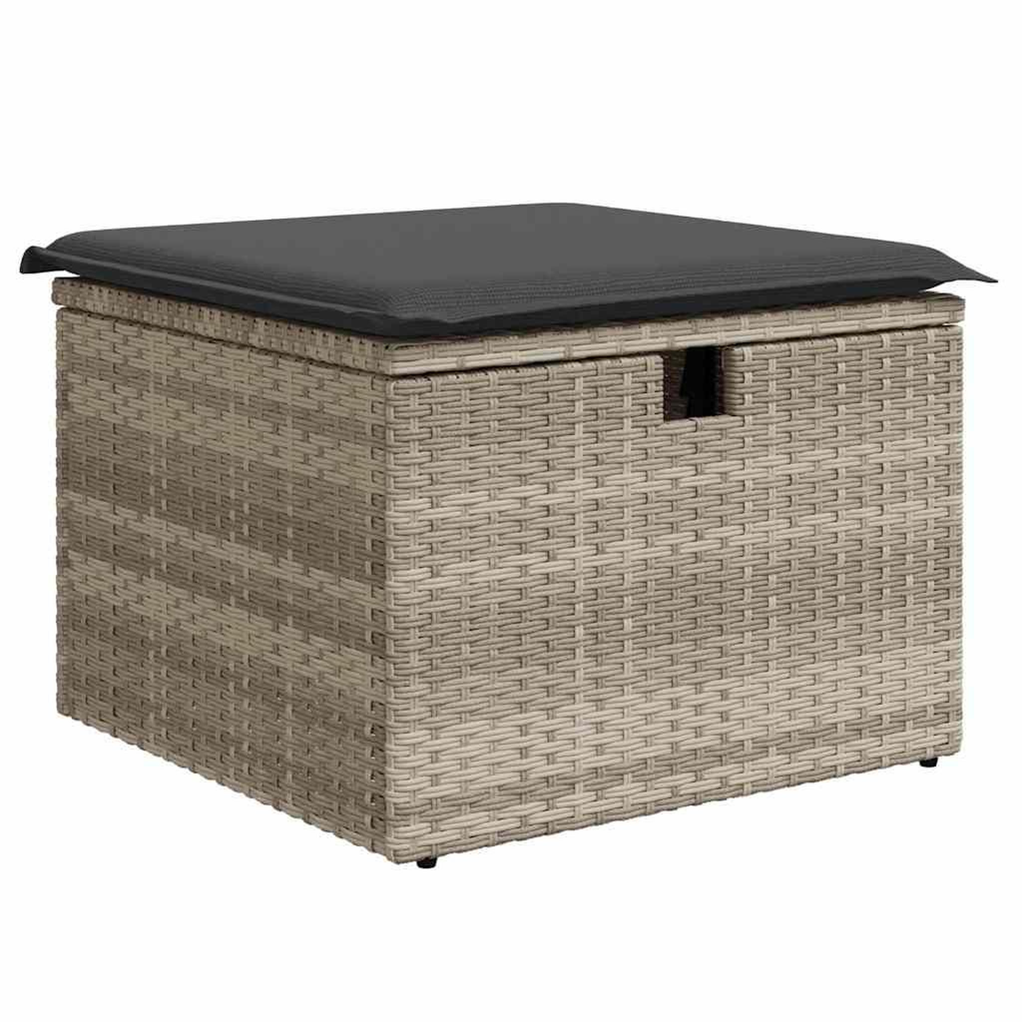 Voir la diapositive 5 : VIDAXL Salon de jardin avec coussins 7 pcs gris clair resine tressee