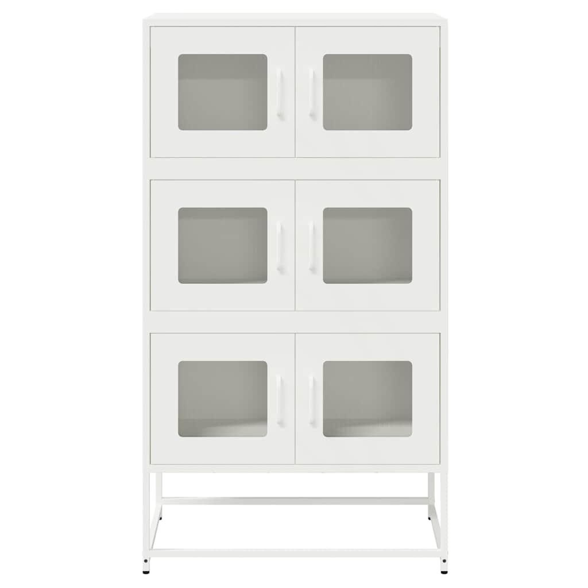 Voir la diapositive 5 : VIDAXL Buffet haut blanc 68x39x123 cm acier