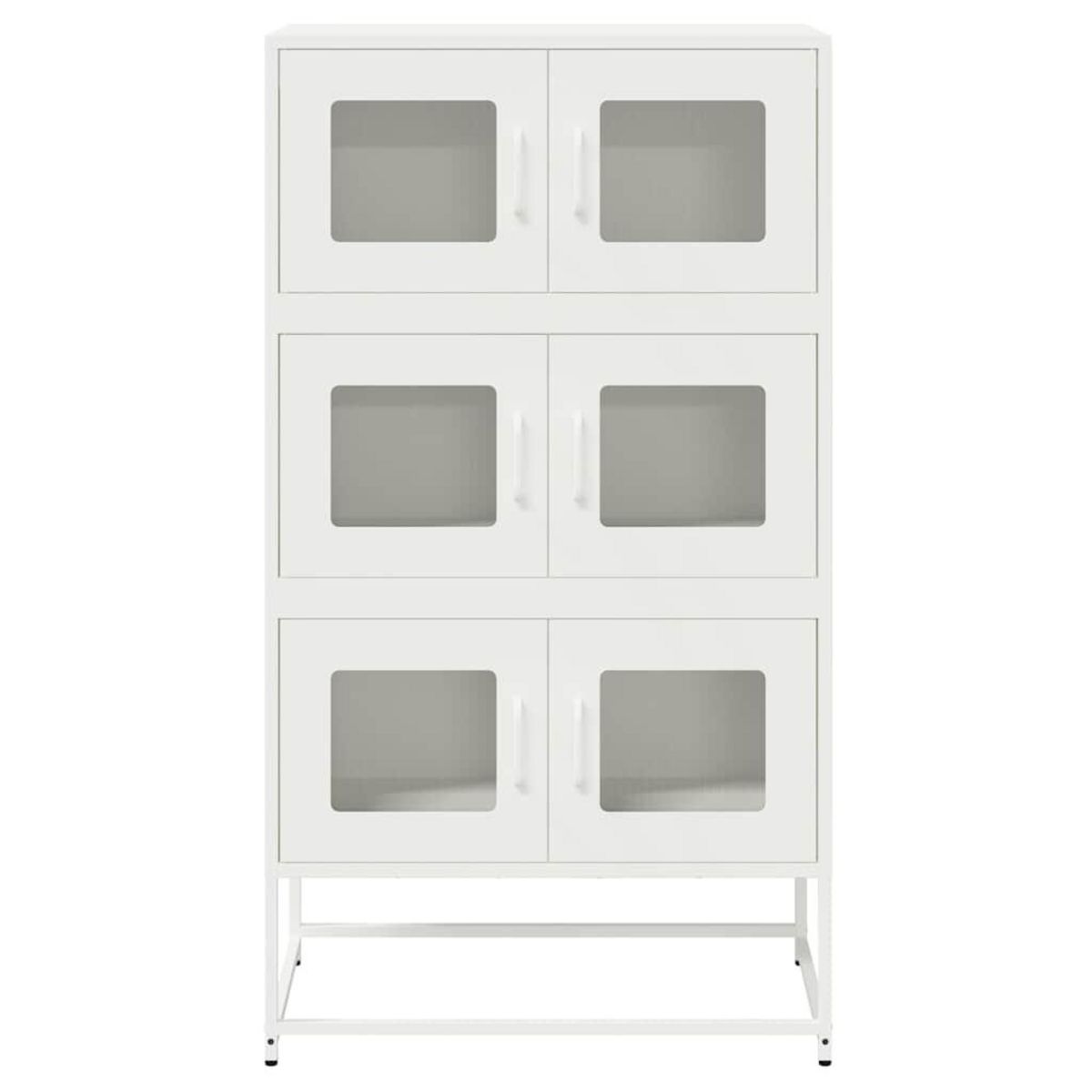 VIDAXL Buffet haut blanc 68x39x123 cm acier