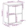 Voir la diapositive 6 : VIDAXL Buffet 60x34x75 cm Bois massif de pin