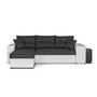 Voir la diapositive 6 : BEST MOBILIER California - canapé d'angle réversible - convertible avec coffre et étagère de rangement - en simili et tissu
