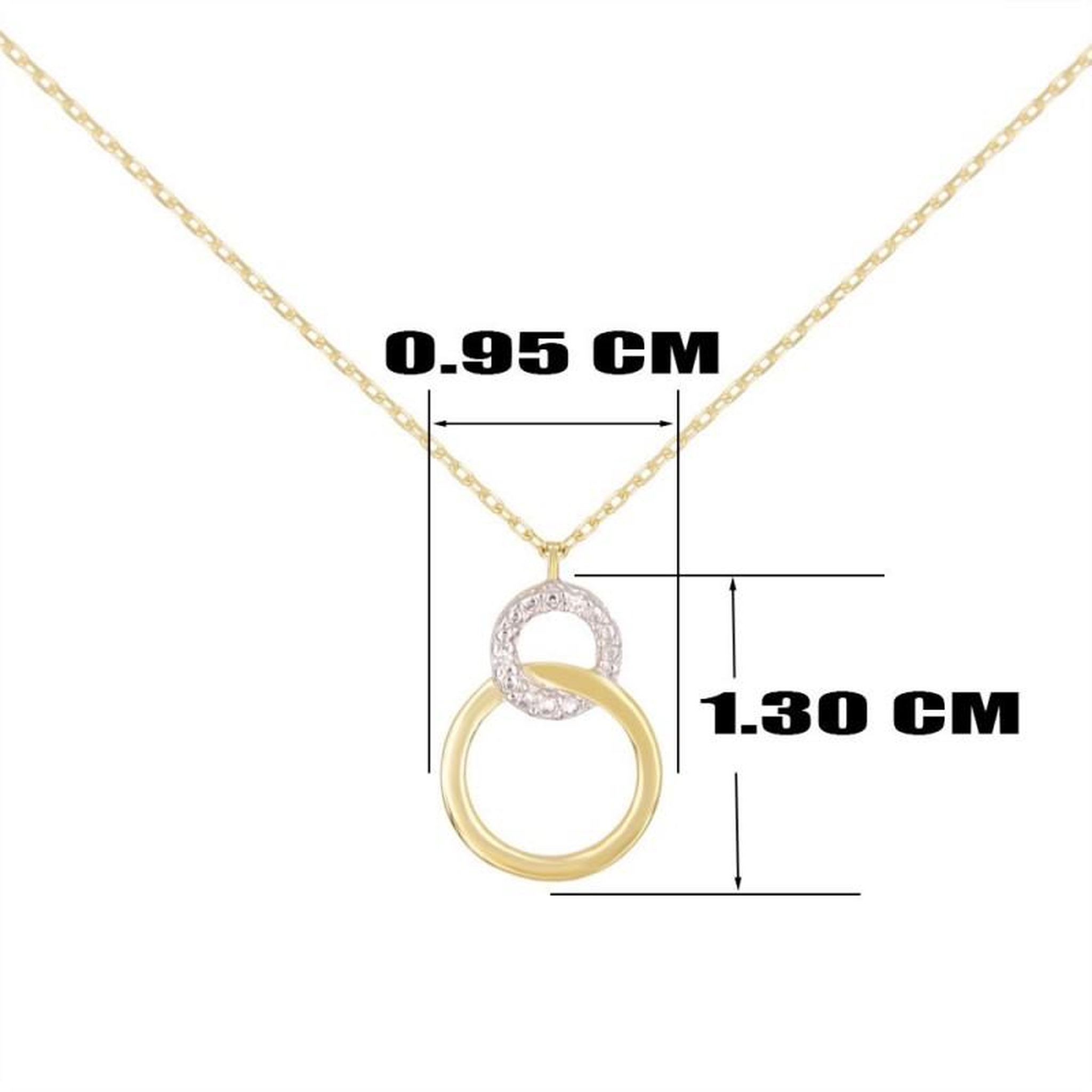 Voir la diapositive 3 : L'ATELIER D'AZUR Collier Or Jaune et Diamants - Motif Anneaux - Femme