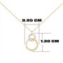 Voir la diapositive 3 : L'ATELIER D'AZUR Collier Or Jaune et Diamants - Motif Anneaux - Femme
