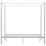 Voir la diapositive 3 : VIDAXL Cadre de lit a baldaquin sans matelas blanc 140x200 cm metal