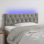 Voir la diapositive 1 : VIDAXL Tete de lit a LED Gris clair 100x7x78/88 cm Velours