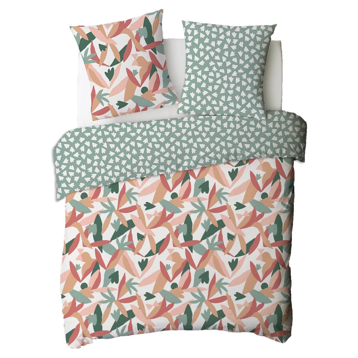 FUTURE HOME Parure de lit 2 personnes motif abstrait réversible
