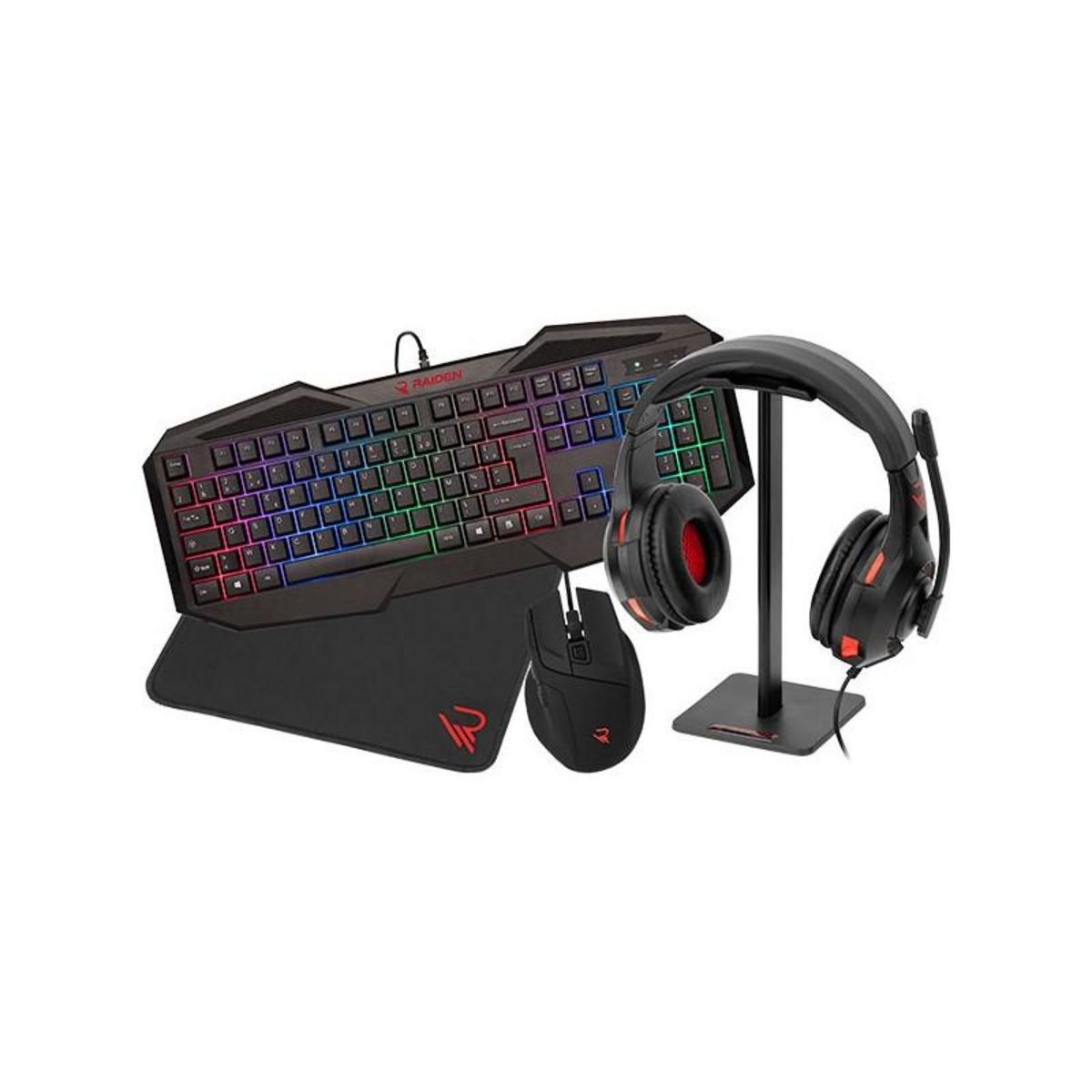 Subsonic Pack d'accessoires gamer pour PC Clavier AZERTY