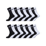 UMBRO Lot de 20 Paires de Chaussettes Tennis homme. Coloris disponibles : Noir