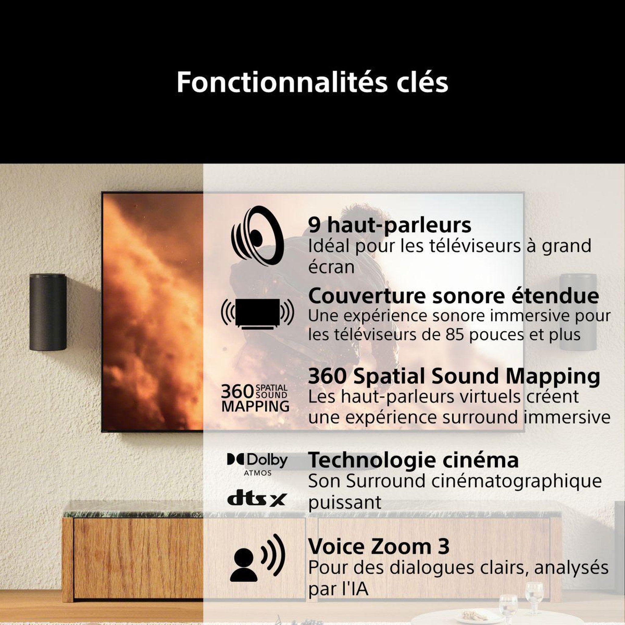 Voir la diapositive 2 : SONY Barre de son bravia theatre trio
