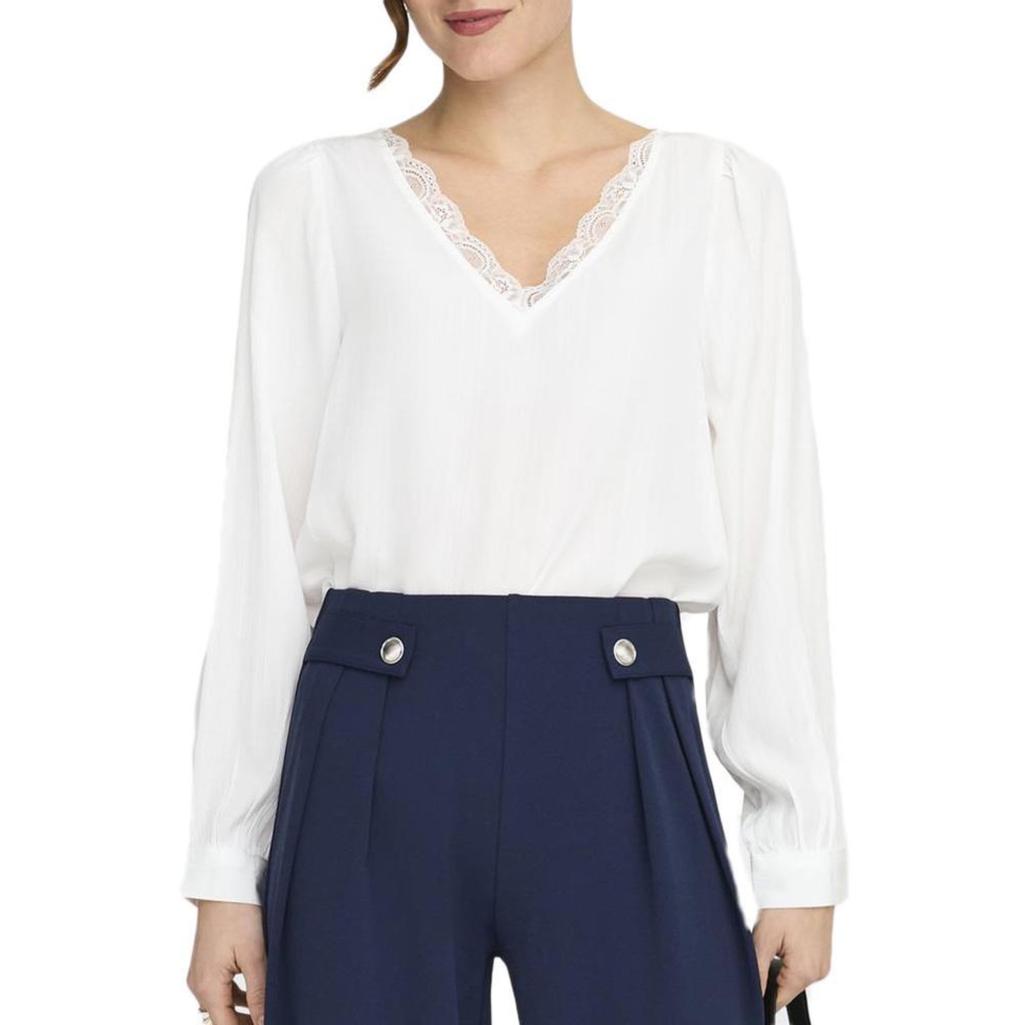 JACQUELINE DE YONG Blouse Blanche Femme JDY Haley. Coloris disponibles : Blanc