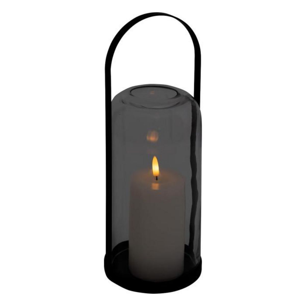 ATMOSPHERA Lanterne LED en Verre  Jako  35cm Noir