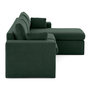 Voir la diapositive 6 : LISA DESIGN Calgary - canapé d'angle déhoussable et modulable 3 places + 1 pouf en velours texturé