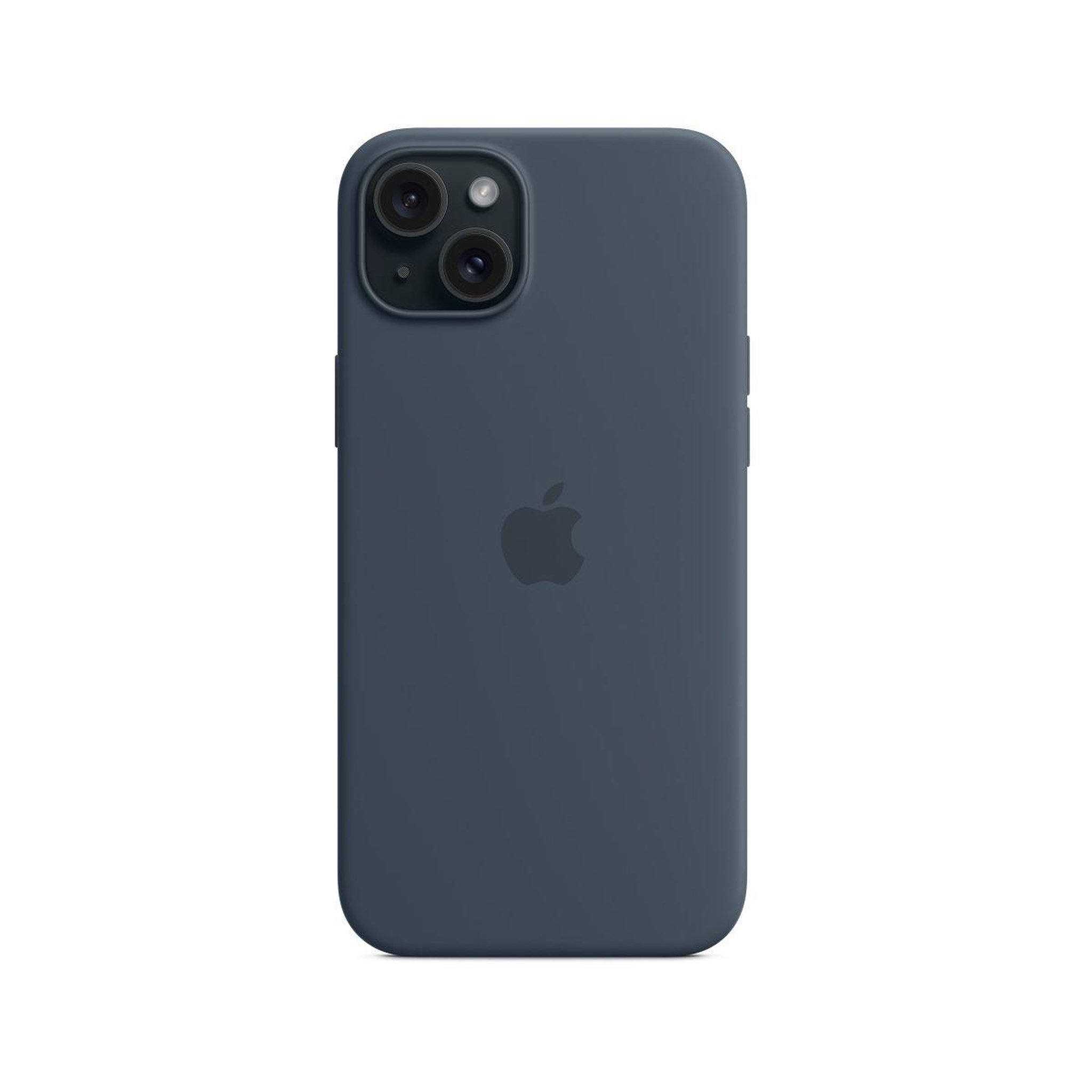 APPLE Coque iPhone 15 Plus MagSafe silic Bleu Orage