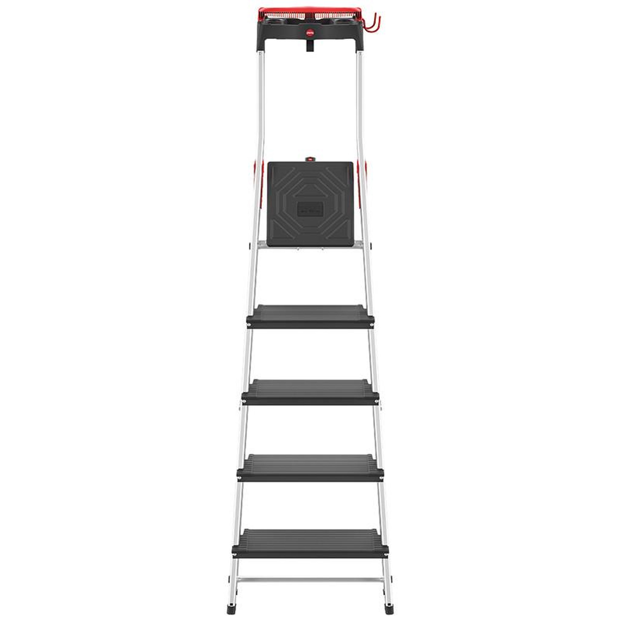 Voir la diapositive 3 : HAILO Escabeau de sécurité pliable en aluminium 5 marches larges hailo l100