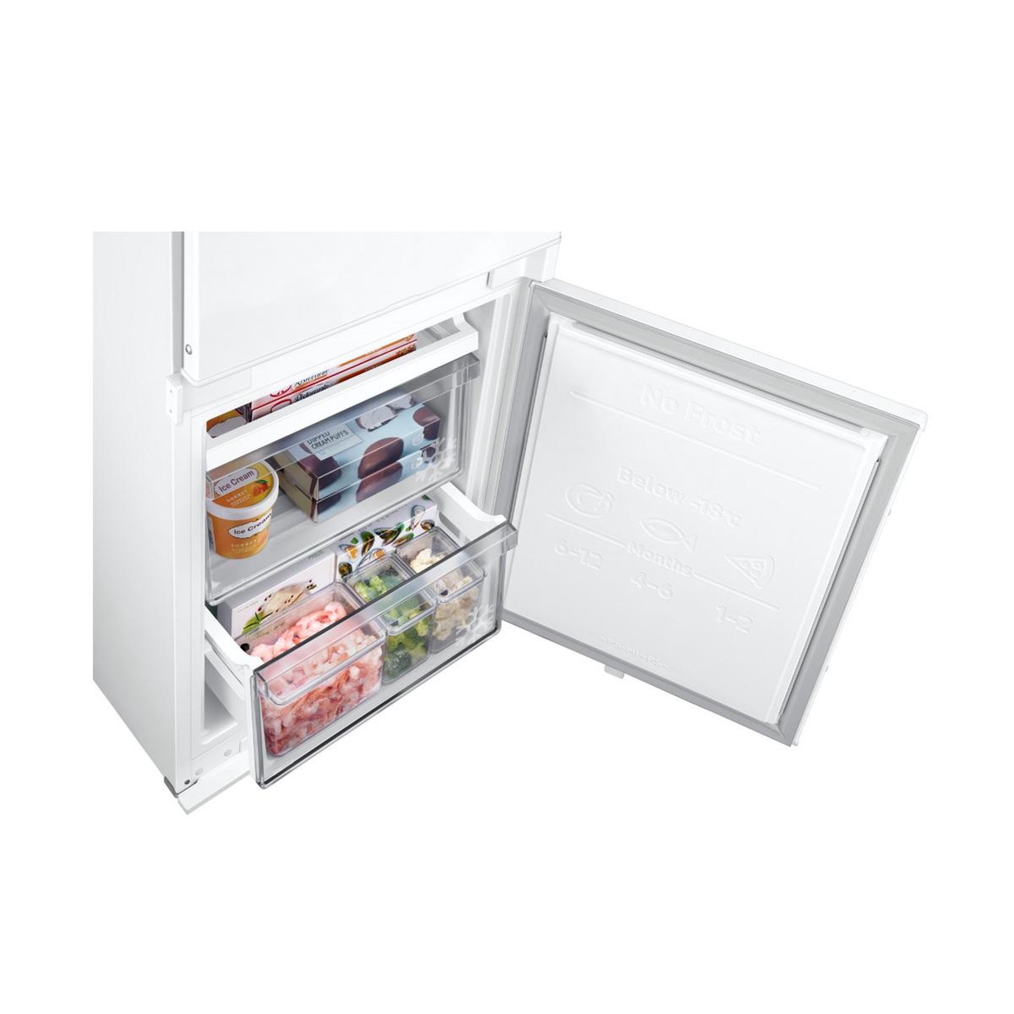 Voir la diapositive 5 : Samsung Réfrigérateur combiné intégrable à glissières 267l - brb80f26ces0