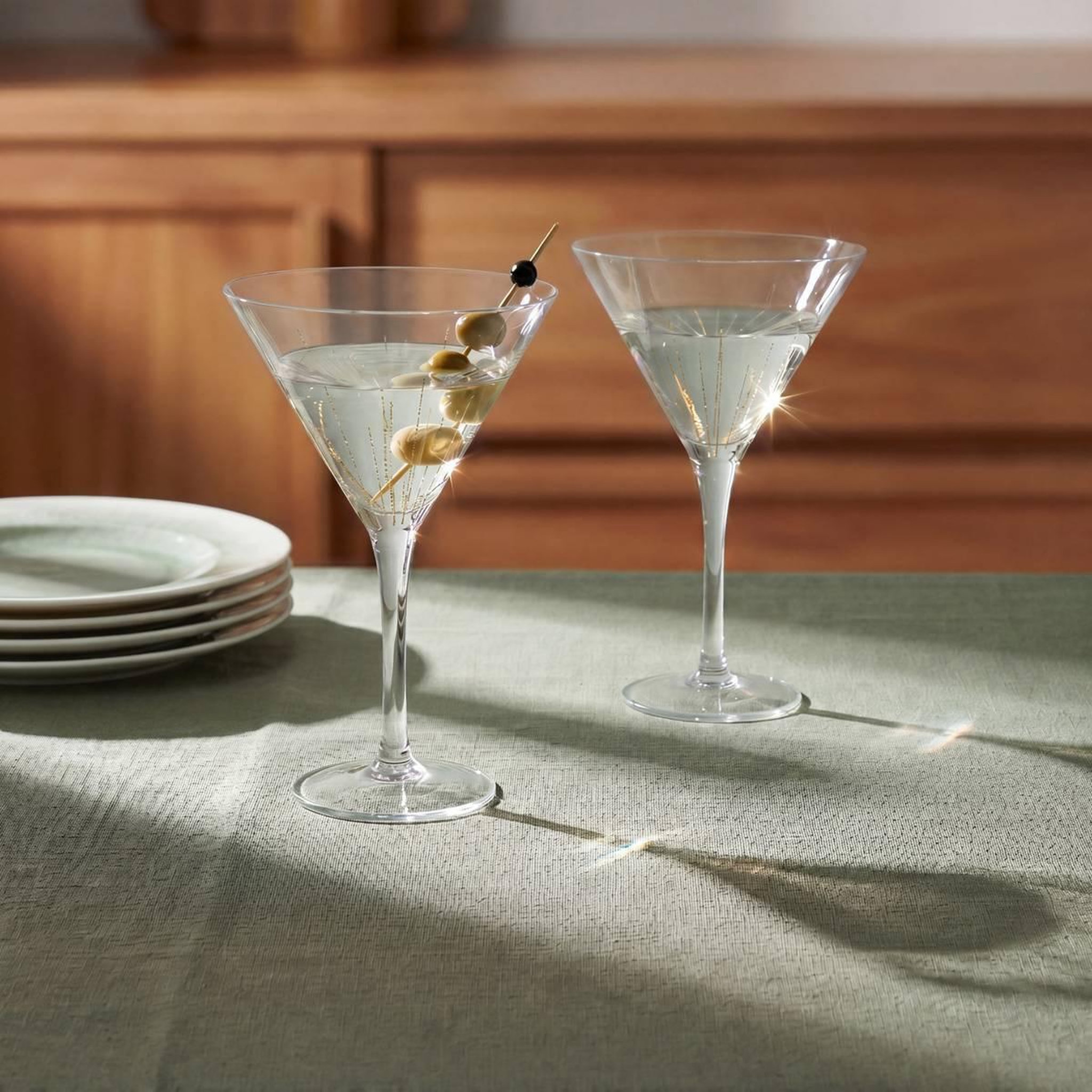 Voir la diapositive 3 : SECRET DE GOURMET Lot de 2 verres à cocktail  lunis  25cl doré