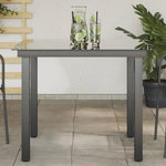 VIDAXL Table de jardin Noir 80x80x74 cm Aluminium et verre