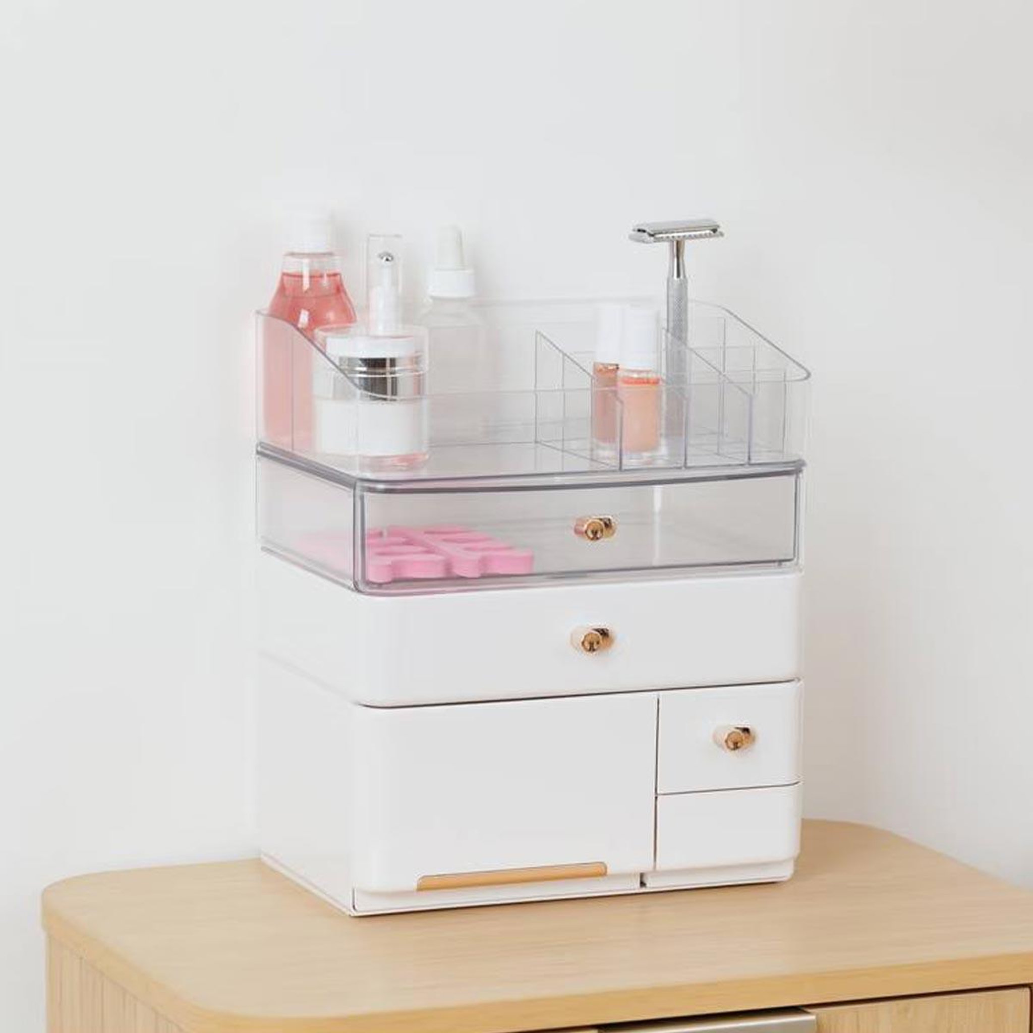 Voir la diapositive 3 : FIVE Organiseur 5 tiroirs  sara  27cm blanc
