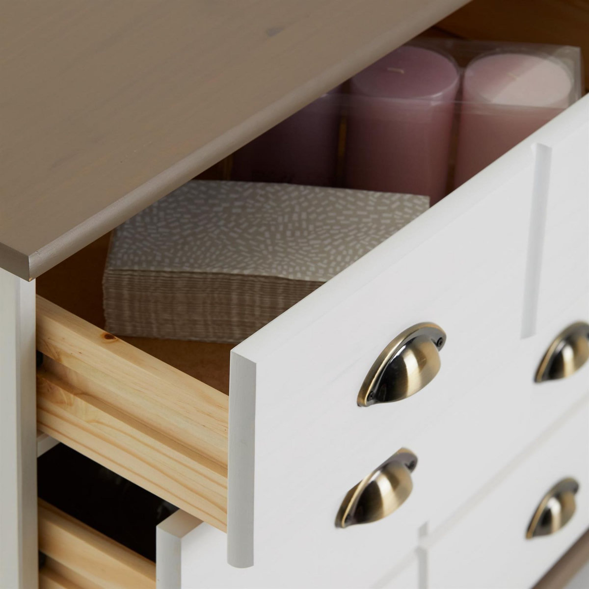 IDIMEX Commode apothicaire COLMAR en pin massif, 11 tiroirs