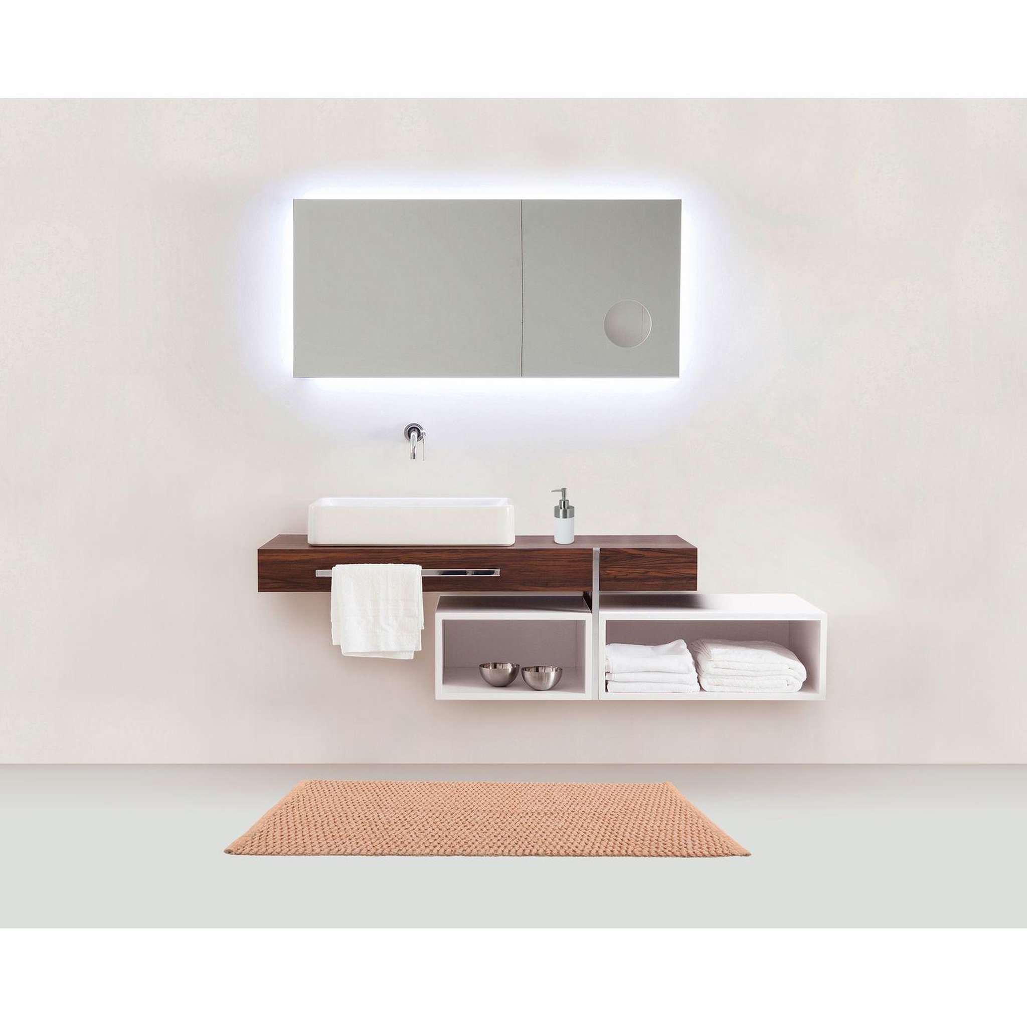 Voir la diapositive 2 : Wenko Tapis de salle de bain en coton Mona