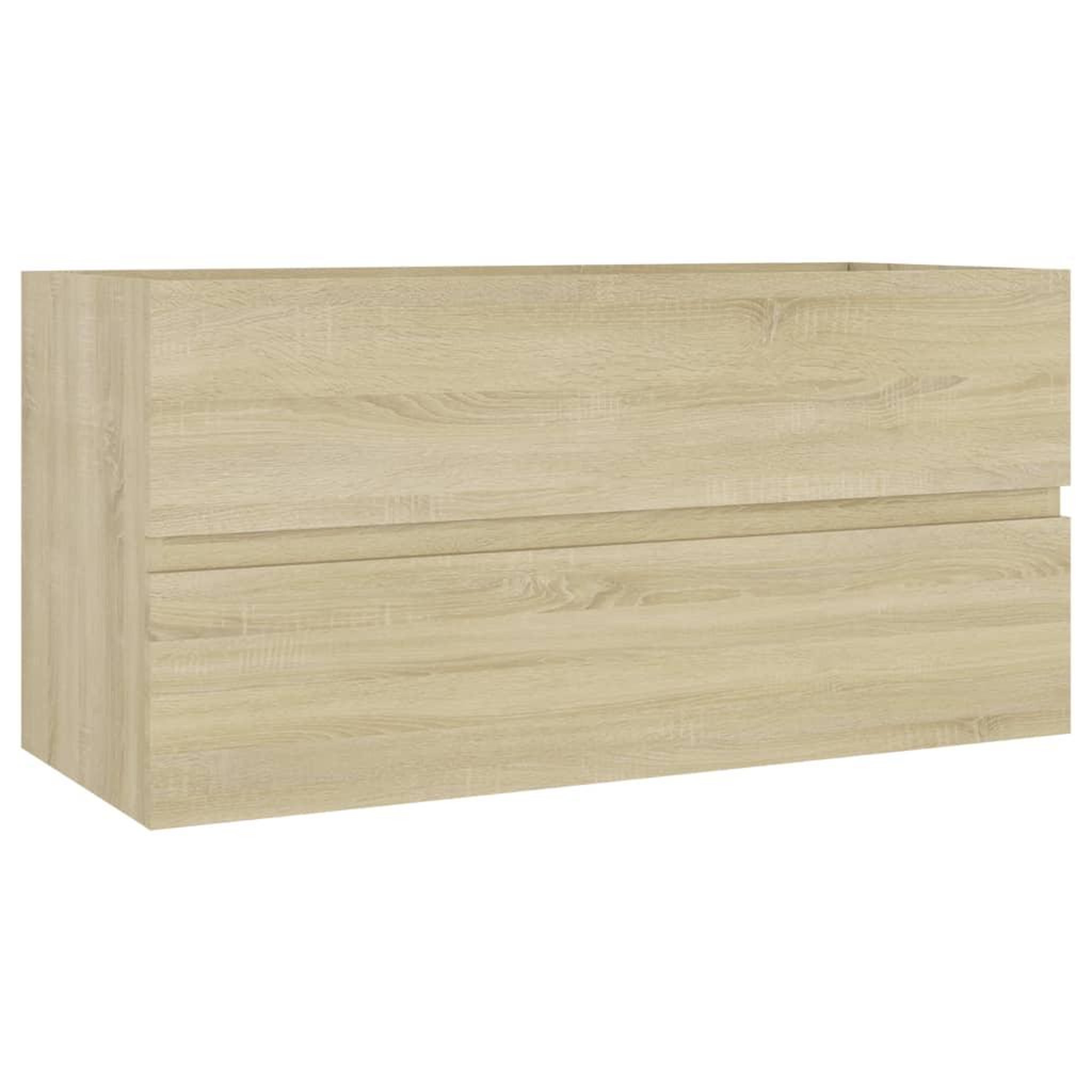 Voir la diapositive 2 : VIDAXL Armoire d'evier Chene sonoma 90x38,5x45 cm Bois d'ingenierie
