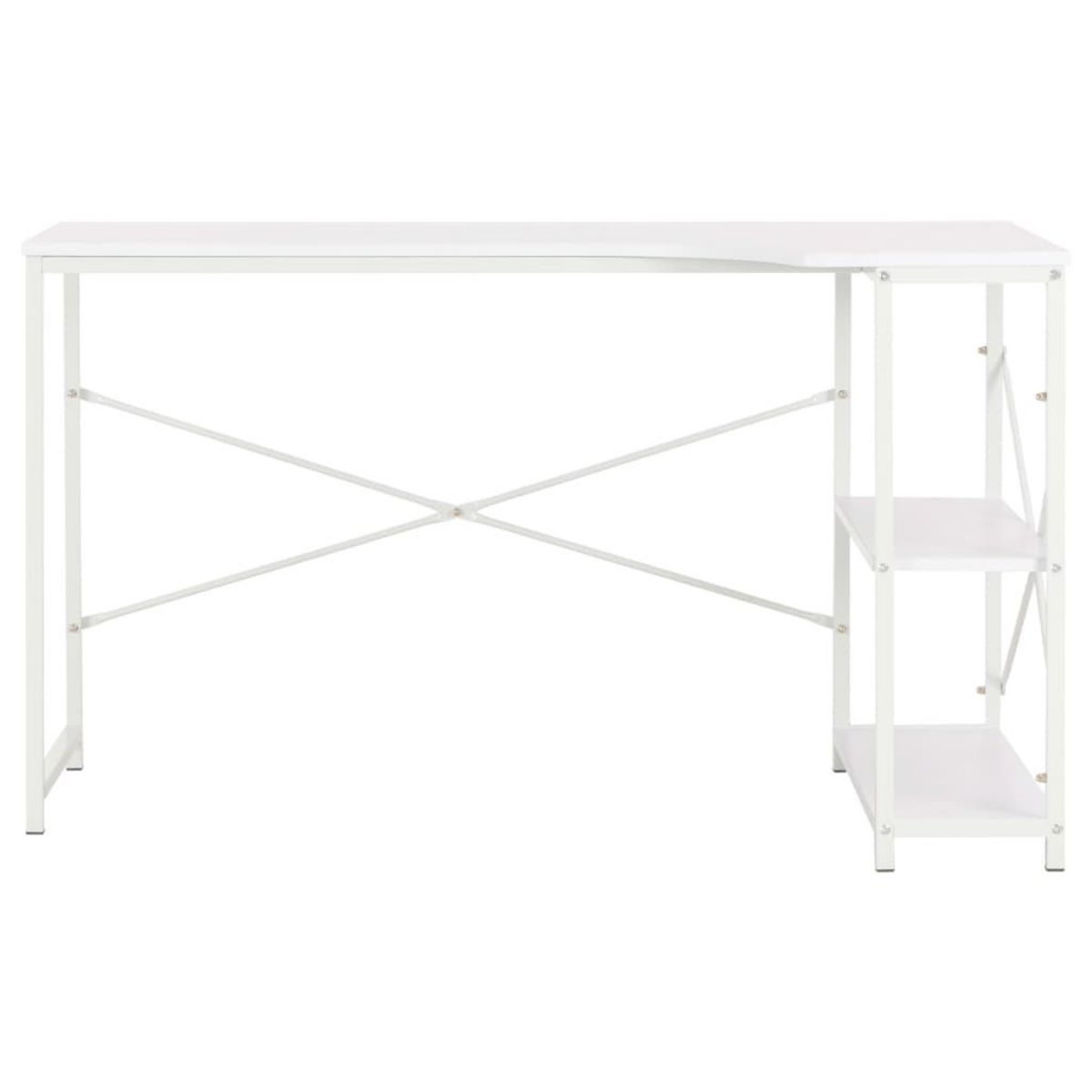 VIDAXL Bureau d'ordinateur Blanc 120x72x70 cm