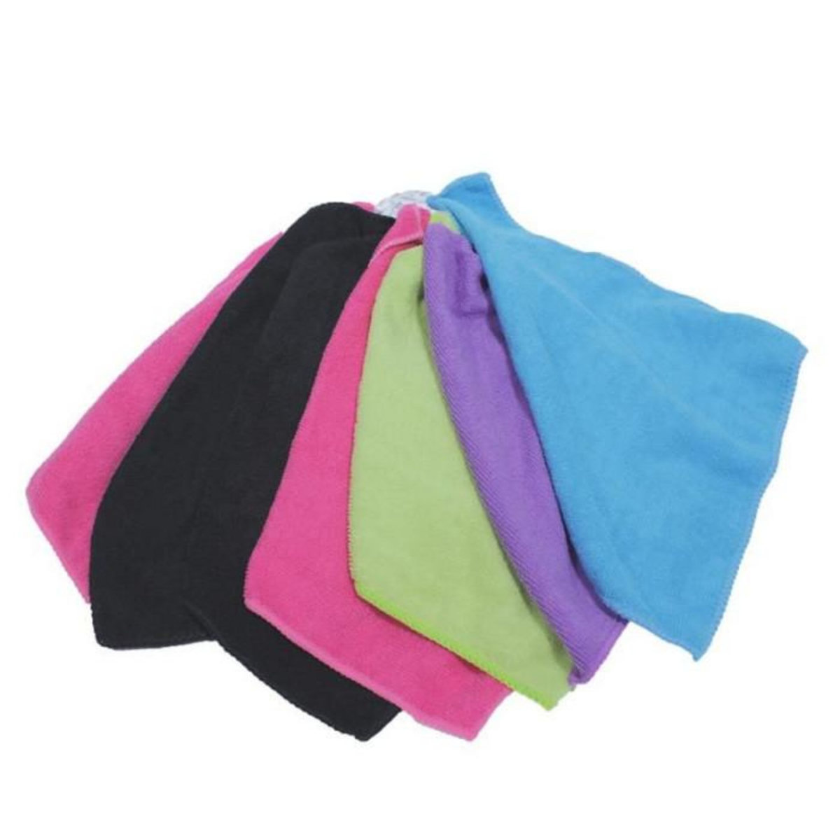 Paris Prix Lot de 7 Chiffons en Microfibre  Clean  30cm Multicolore