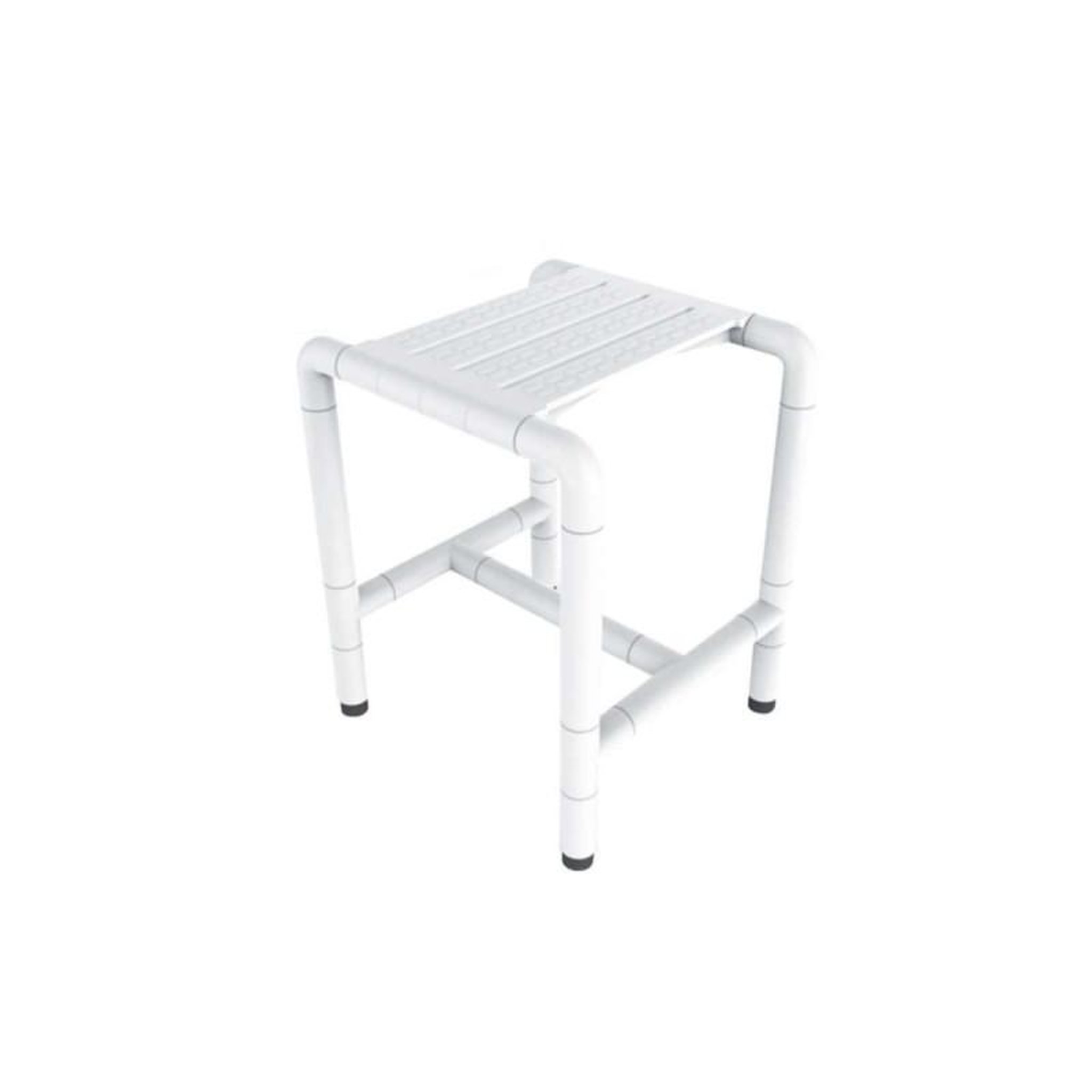 ESPACE-BRICOLAGE Siège de douche mobile inox - extérieur polyamide antibactérien 4 pieds