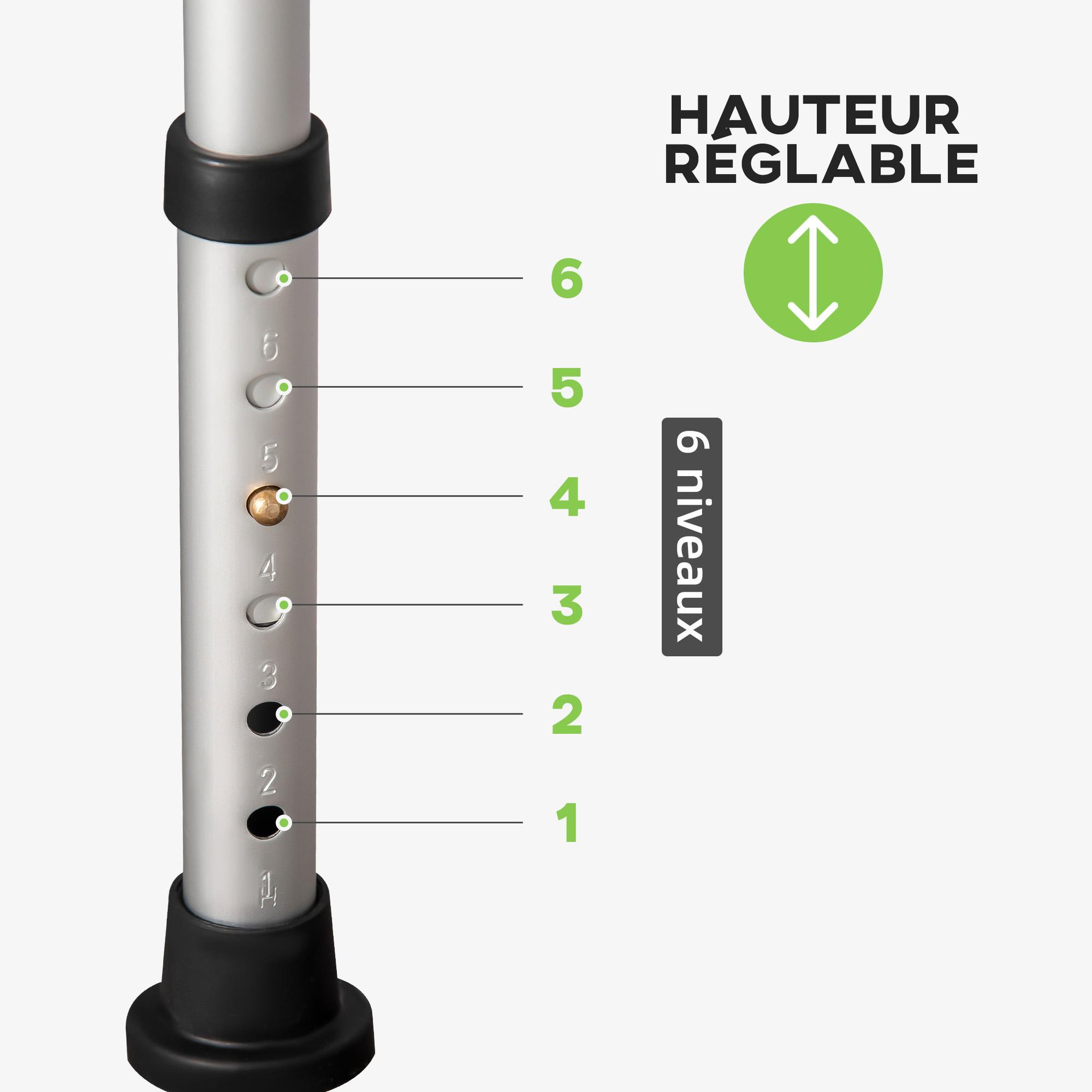 Voir la diapositive 6 : HOMCOM Chaise de douche siège de douche ergonomique hauteur réglable pieds antidérapants charge max. 136 kg alu hdpe vert