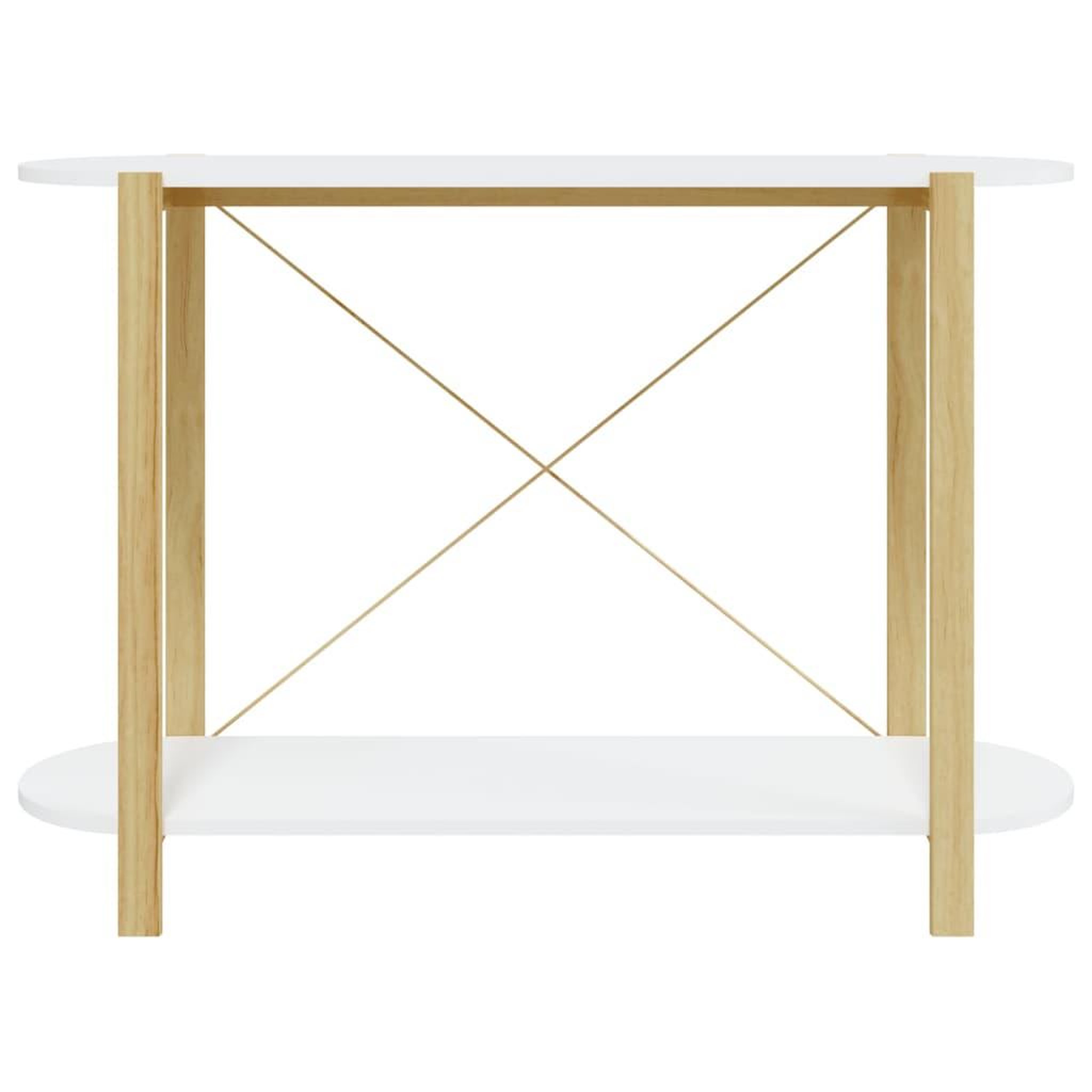 Voir la diapositive 5 : VIDAXL Table console Blanc 110x38x75 cm Bois d'ingenierie