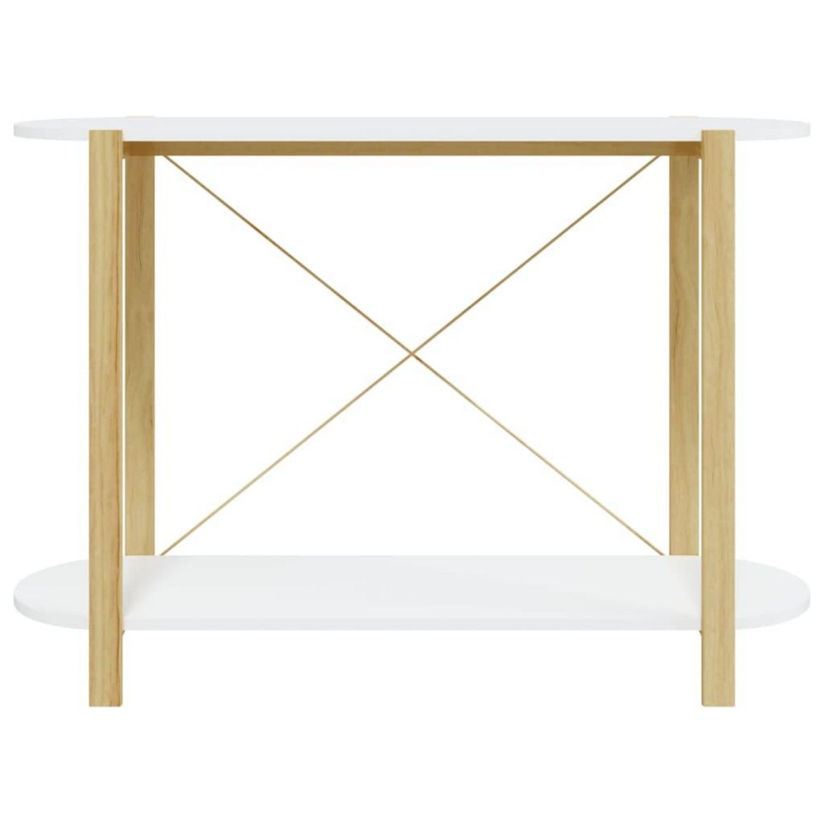 VIDAXL Table console Blanc 110x38x75 cm Bois d'ingenierie