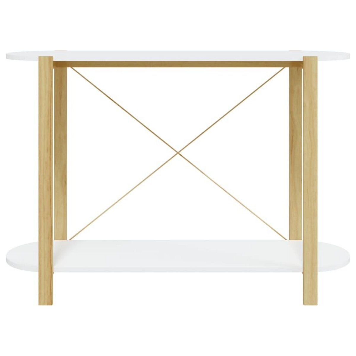 VIDAXL Table console Blanc 110x38x75 cm Bois d'ingenierie