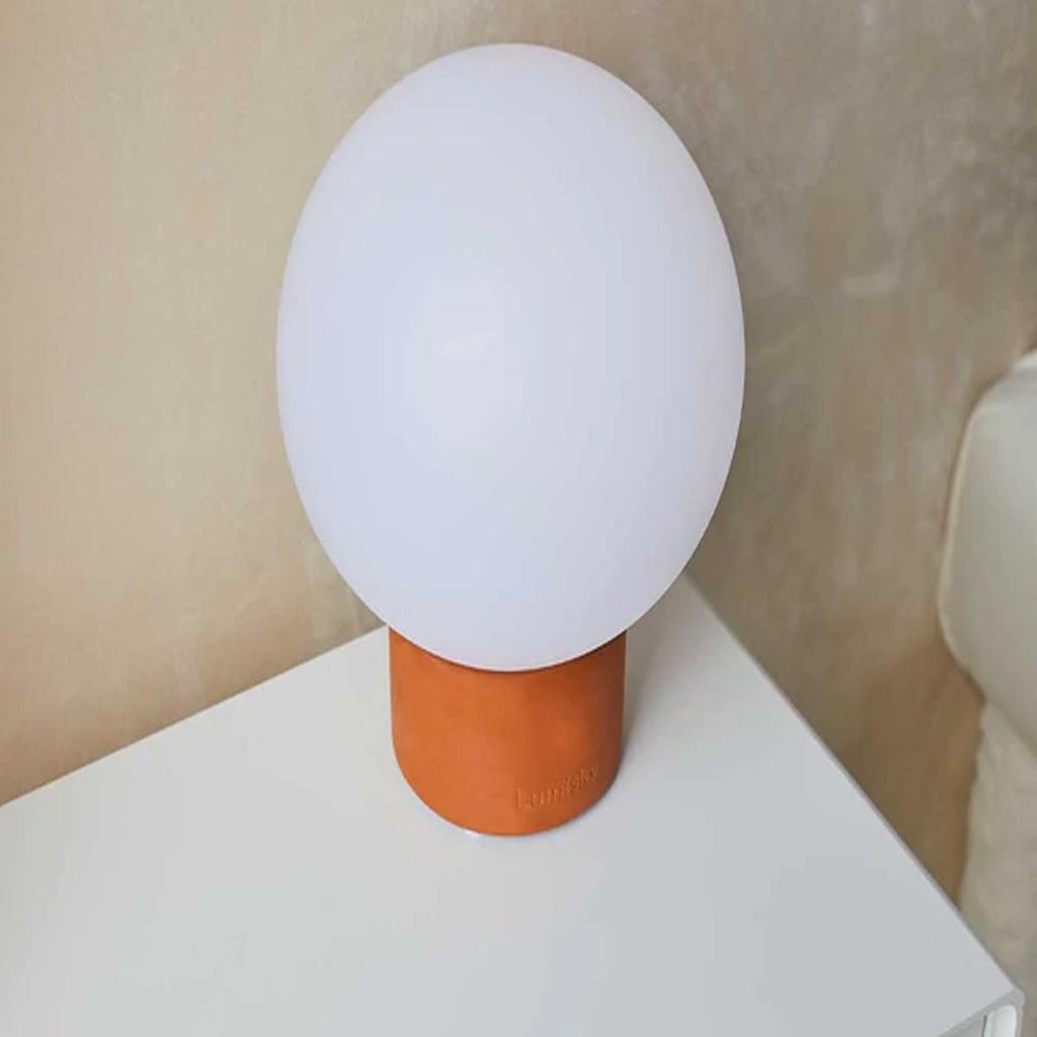 Voir la diapositive 3 : Lumisky Lampe de table de table sans fil touch LED terre cuite