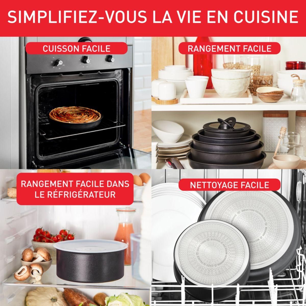 TEFAL Batterie de cuisine Ingenio Inspiration Cocotte Fonte 5pcs