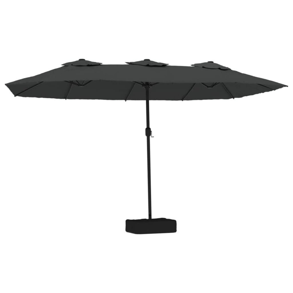 VIDAXL Parasol a double tete anthracite 449x265 cm