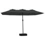 Voir la diapositive 2 : VIDAXL Parasol a double tete anthracite 449x265 cm