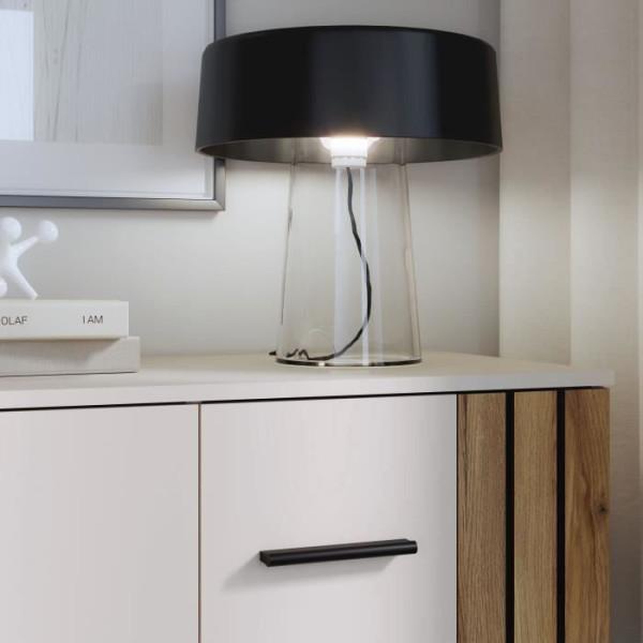 Voir la diapositive 4 : Commode - WAIKATO - 3 tiroirs - 1 porte - Blanc - 119,9 x 41,3 x 89,7 cm