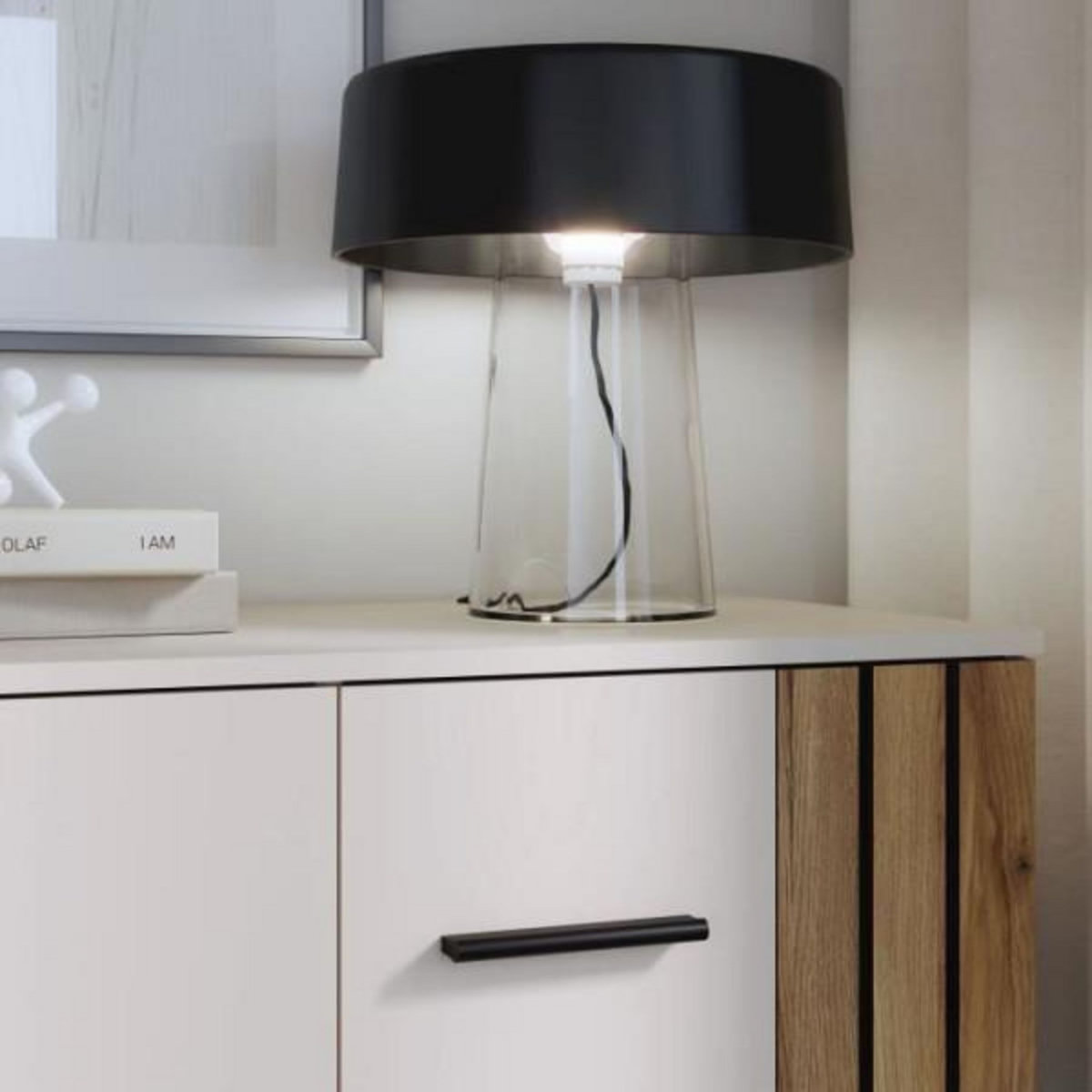 Commode - WAIKATO - 3 tiroirs - 1 porte - Blanc - 119,9 x 41,3 x 89,7 cm